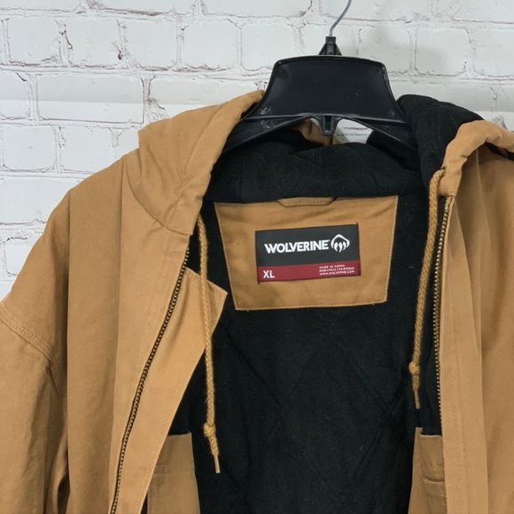 Wolverine Tan Houston Hooded Heavy Canvas Zip Quil - Picture 10 of 12